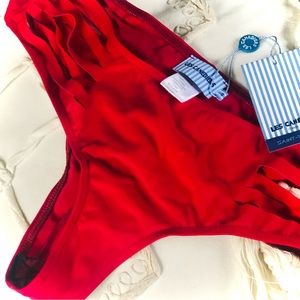 LES CANEBIERS | 44 / XXL | NWT Destroyed Bikini Red Women’s Shredded Swimsuit